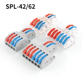 10/50pcs SPL-42/62 Mini Repede Sârmă Conector Universal Cabluri Cablu Conector Push-in Conductor Terminal Block