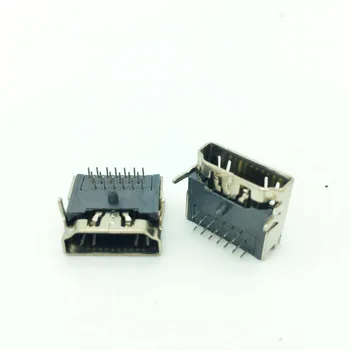 100buc Cupru Coajă de Tip 3 Rând 19Pin compatibil HDMI Unghi Drept Feminin Soclu PCB BAIE de Lipire Conector