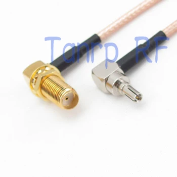 10buc 6 inch CRC9 de sex masculin să-SMA female două dublu unghi drept RF adaptor conector 15CM Coadă coaxial cablu cablu RG316