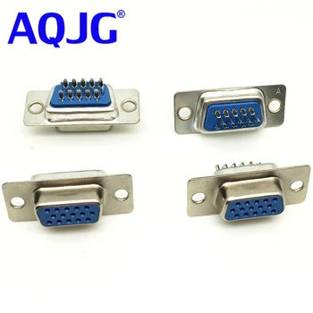 (10buc/lot) DB15 3Rows Port Paralel 15 Pin D-Sub Masculin 15 Mod de Lipire Sârmă Conector DB15 Priză Mufă VGA Adapter