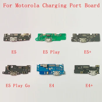 10BUC USB Port de Încărcare Conector Placa de Cablu Flex Pentru Motorola E7 E7P păstrăm E6 E6 E6+ E5 E5 Juca E5+ E5 a Juca Du-te E4 E4+ Flex Piese