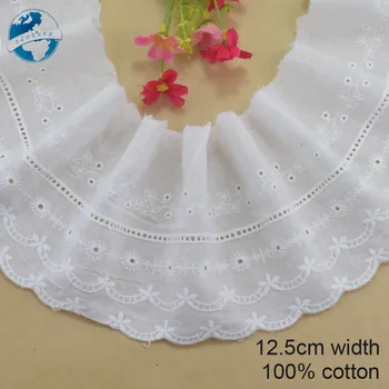 12.5 cm 100% Bumbac broda dantela cusut panglica de dantela asieta de nunta de decorare DIY păpuși colthes Accesorii dantelă margine#4014