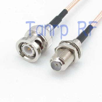15CM Coadă coaxial cablu RG316 prelungitor 6 inch BNC plug de sex masculin la feminin F jack RF adaptor conector