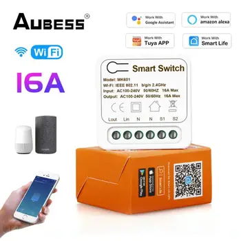 16/10A Mini Wifi Smart Switch Smart Home DIY 2-way Control de la Distanță Timer Releu de Lucru Cu Tuya de Viață Inteligentă Alexa Alice de Start Google