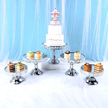 1buc Cupcake Suport Tort, Desert, produse de Patiserie Bomboane de Afișare Placa pentru Eveniment Nunta Petrecere de Aniversare, de Metal Rotund Piedestal Titular