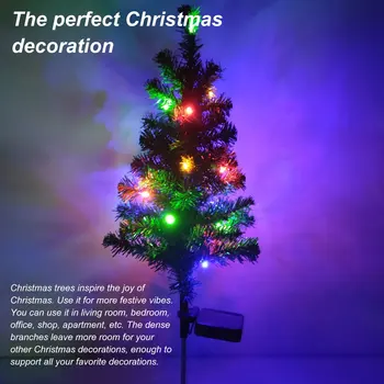 2 buc de Copac Lampa de Crăciun Artificial Lumina Decor Acasă Ghiveci de Culoare Verde Stralucitoare Lumini Cadou de Crăciun Festival Consumabile