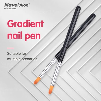 2 buc Unghii Gel Stilou Perie de Nailon Păr Ombre Pensula Nail Art Pensule Unghii Moi Instrumente de Manichiură Pentru Gradient de UV Gel de Unghii Stilou