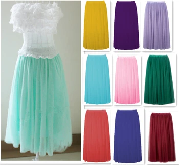 2022 Noi de vara tifon rochie de bal fusta,16 culoare Dantela Femei PrincessFairy Stil 5 Straturi de Tul Bufant Fusta,fashion fusta dantelă