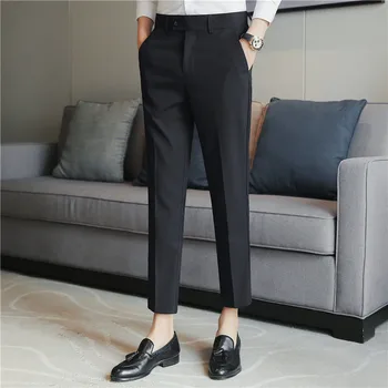 2022 Primăvara și Toamna Barbati Business Casual Culoare Solidă Pantaloni Drepte Elastic Rochie Pantaloni Tineri Pantaloni Slim 20-38 de Metri