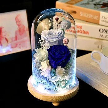 2sets/pachet 9*18cm Dimensiuni medii Cupolă de Sticlă Vaza Decor Acasă Creative Luminos Capacul Bazei DIY Prieten Cadou de Nunta Prop