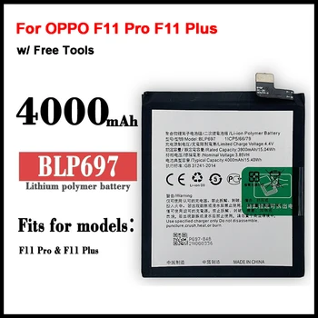 4000mAh BLP697 Baterie Pentru OPPO F11 Pro F11 Plus CPH1969 baterii de Telefon Mobil