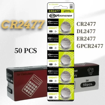 50Pcs CR2477 3V Mediu Prietenos Baterie Buton Litiu, Baterii de Ceas Electronic, Calculator