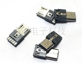 50Pcs Nou tată Micro USB 5Pin Soclu Conector Wire-tip DIY