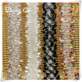 5yards/lot clasic panglică cu paiete accesoriu pentru geanta accesorii de îmbrăcăminte 3cm lățime stil etnic panglica broderie stil ornamental