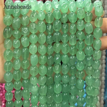 8-10mm Natural Neregulate de culoare Verde Închis Calcedonie, jad-ul Neted Liber Margele Spacer Pentru a Face Bijuterii Diy Cercei Bratara Colier