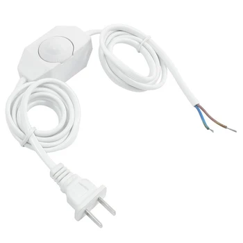 Alb Lampă Cablu de Alimentare w intrerupator 250V AC/110V Plug SUA