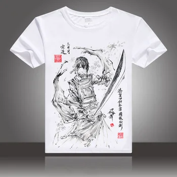 Anime Touken Ranbu Online Cosplay t-shirt Izuminokamikanesada Mikazuki Munechika barbati tricou pictura de cerneală bumbac Tricouri Topuri