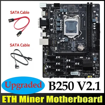 B250 V2.1 BTC Mining Placa de baza+2XSATA Cablu 12XPCIE LGA1151 Dual Channel DDR4 MSATA USB3.0 B250 ETH Miniere Placa de baza