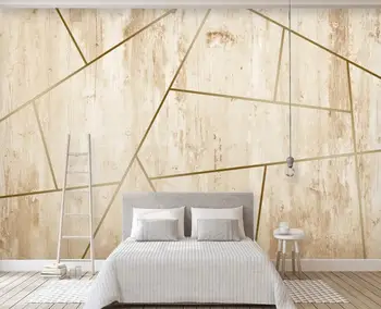 Bacal Personalizate 3D murale, imagini de fundal moderne simplă nostalgie retro abstract linie geometrie TV de fundal decorare perete pictura