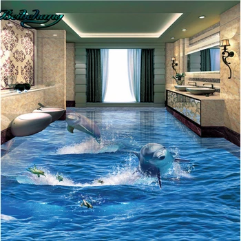 beibehang Delfin din ocean Ocean 3D stereo baie, living, gresie, tapet personalizat murală decor