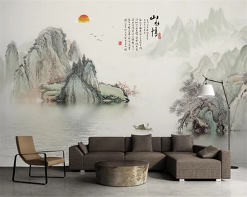 beibehang Personalizat imagine de fundal nou Chinezesc simplu de cerneală peisaj picturi murale TV camera de zi canapea fundal tapet 3d