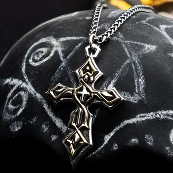 Bărbați Noua Creatie Rattan Crucea Crucea Pandantiv Colier Retro Religioase Amuleta de Bijuterii Cadou