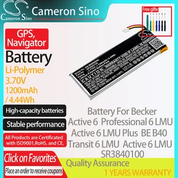 CameronSino Baterie pentru Becker Active Profesionale 6 6 LMU Activ 6 LMU Plus FI B40 se potrivește Becker SR3840100 GPS, Navigator baterie