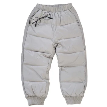Copii de iarnă Caldă Jos Pantalonii 2-8Y 2021 Noua Moda Vrac Mijlocul Talie Elastic pentru Fată Băiat Copil Haine Groase pentru Copii Pantaloni