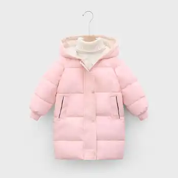 Copii Jachete Jos Boy Fata de Bumbac-Hanorac Căptușit&Coats 2021 Iarna pentru Copii Copilul Cald Copii Haina de Moda Lung Uza de Îmbrăcăminte