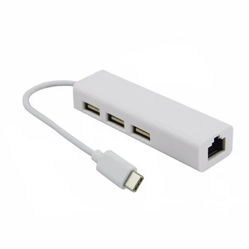 CYSM CY USB 3.1 de Tip C USB-C de mai Multe Hub cu 3 Porturi Ethernet LAN Adaptor pentru Chromebook