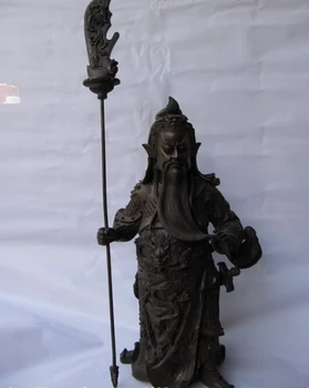 cântec voge gem S1517 17 100% Pur de Bronz Cupru China faimosul Guan Gong Guan Yu războinic Statuie a lui Buddha