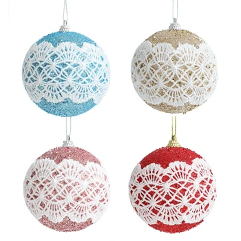 Dantelă de Spumă Minge de Crăciun Ornament Decoratiuni Agățat Ornamente pentru Crăciun Vacanță Festivalul de Acasă