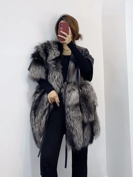 De iarnă pentru Femei 2023 Haine de Moda de Lux piele de Oaie Piele Geaca de Femei de Haină de Blană de Vulpe Haine de sex Feminin coreeană Haină de Blană Chaquetas
