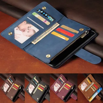 De Lux Portofel Din Piele Pentru Nokia X10 Caz Magnetic, Cu Fermoar Pentru Portofel Mobil Retro Wallet Flip Card Stand Mercur Acoperi