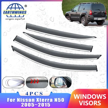 Deflectoare de vânt pentru Nissan Xterra N50 2005~2015 2009 2011 Accesorii Auto Fereastră Ploaie Spranceana Paznici Auto Parasolar Tent Tapiterie