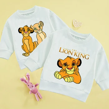 Disney Noi de Îmbrăcăminte pentru Copii de Top Regele Leu Simba, Desene animate Print Hoodie Drăguț Sportiv de Moda Toamna Iarna Băieți Fete Jachete