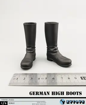 DML 1/6-al doilea RĂZBOI mondial Armata germană SS Air Force Cizme Negre Lungi Înalt Gol Pantofi de Model Pentru 12inch Corpul Papusa de Colectie