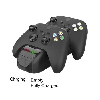 Dual Slot Rapid de Încărcare de Andocare Încărcător Stație de Bază de Suport cu Baterie si Tip C Cablu pentru Xbox Seria S X Controler de Joc fără Fir