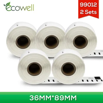 Ecowell 10Rolls Casete Adresa Autocolant 99012 compatibil pentru Dymo Labelwriter 450 450 450 DUO Turbo Label Maker pentru 89mm*banda 36mm