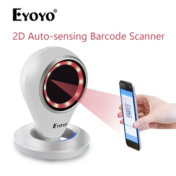 Eyoyo 2D QR Desktop Scanner de coduri de Bare USB Handsfree Platforma Scanner cu Fir Captura coduri de Bare Ecran de coduri de Bare Omnidirectional Văruim