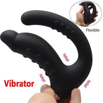FAAK Dublu vibratoare pentru femei clitoris Sex puternic Aparat de Masaj de Prostata Vibrator din silicon vibrator anal Dildo-uri, jucarii sexuale femme