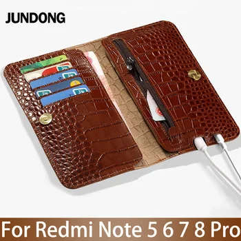 Flip Caz de Telefon Pentru Xiaomi Redmi Note 5 5A 6 7 8 Pro nota 3 4X 4 Caz Pentru redmi 4x 5 plus 6 6a 7 7a 8 8a Textura de Crocodil Acoperi