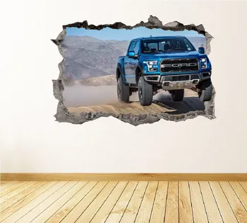 Ford Pick Up Wall Decal 3D Zdrobit de Perete de Arta Camion de Vinil de Perete Decor