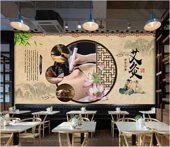 Foto personalizat cameră 3d tapet Chineză stil retro nostalgic moxibustion de sănătate acasă decor 3d picturi murale tapet pentru perete 3 d