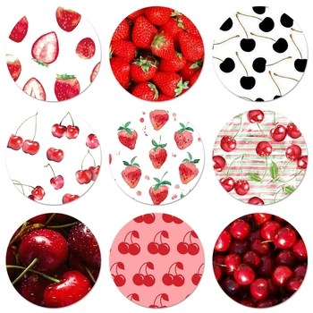 fructe de cireșe Căpșuni design Icoane Ace Insigna Decor Broșe Metalice Insigne Pentru Ghiozdan Decor