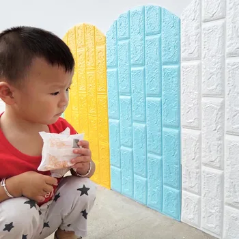 Grădiniță pentru copii de perete de placare brick model decorativ de perete fusta auto-adeziv sac moale spumă panou de perete