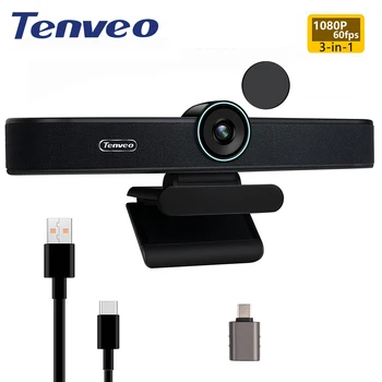 HD1080P 60FPS Webcam Toate într-Una cu Microfoane și Boxe Vide 108° Unghi Larg de Webcam pentru Zoom Gaming Întâlnire Live Streaming