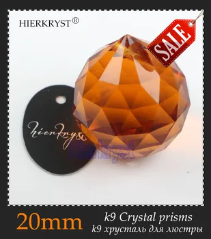 HIERKYST 20mm Maro Bile de Cristal Suncatcher Prisme Pandantive pentru Candelabre Piese Lampa de Curcubeu Agățat Picaturi de 2 buc #2048-4B