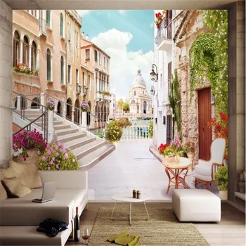 Imagini de fundal YOUMAN Personalizat Non-Țesute Monitorului 3D Moderne Europa pictură Murală Italia Wallpaper Peisaj Urban Decor Acasă Acoperă