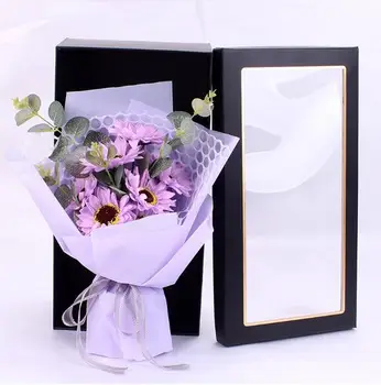Imortalizat de Flori Artificiale de Trandafir Buchet de Săpun Flori Romantic Frumos Cadou Cutie Cu 3 Capete de Ziua Îndrăgostiților, Sărbătoare
